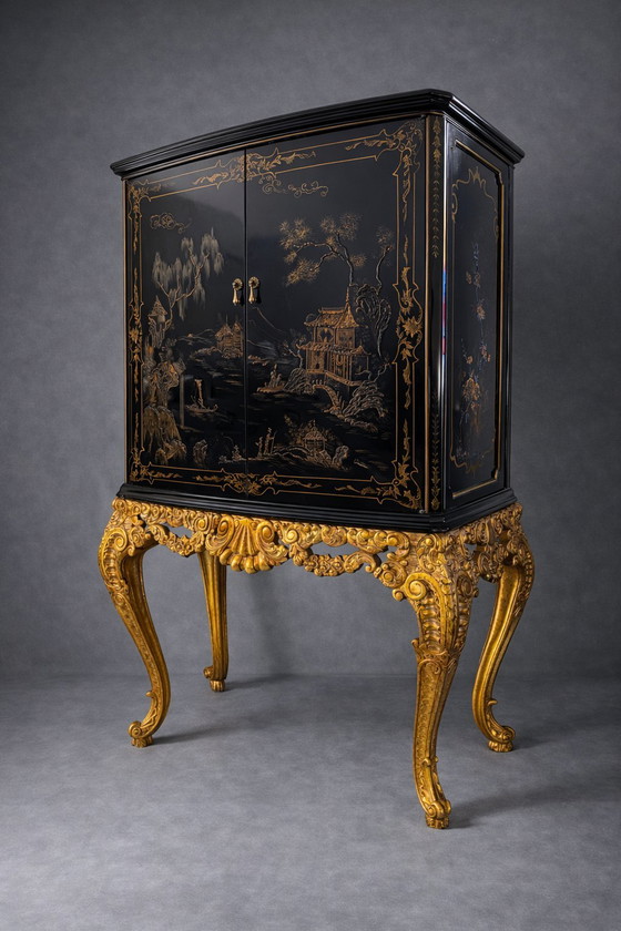 Image 1 of Jansen Möbel Chinoiserie Cocktail Kast