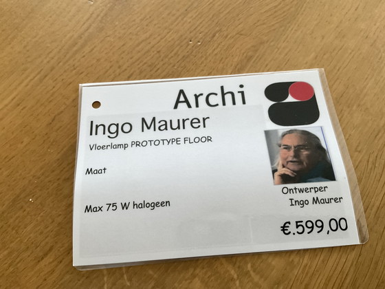 Image 1 of Vloerlamp prototype Floor 75 W halogeen ontwerper Ingo Maurer