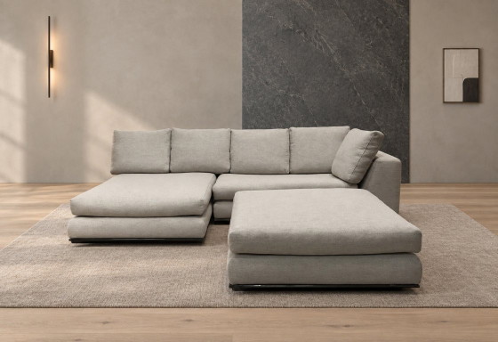 NEU Minotti Hamilton Ecksofa + Hocker + GARANTIE, Andere, Stoff, Beige, Modern (Foto 2 von 9)