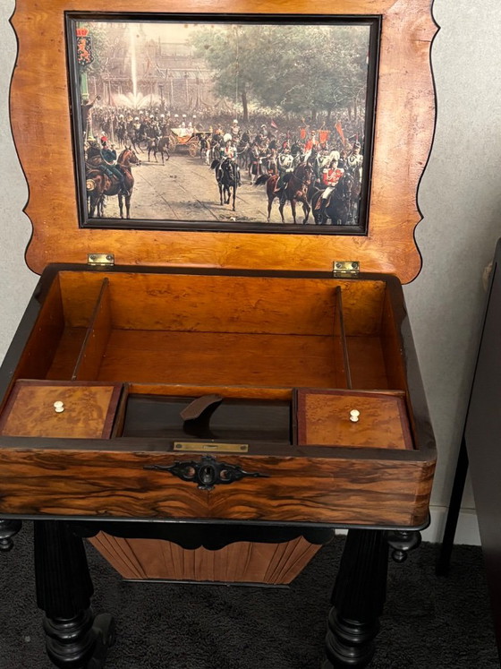 Antique Sewing Table/Side Table – Wood (photo 3 of 7)