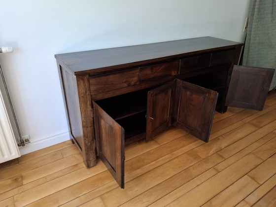 Image 1 of Solid wood sideboard in colonial style made of exotic hardwood