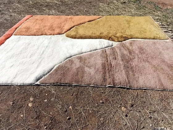 Alfombra bereber marroquí Mrirt 300 × 200 cm – lana gruesa, patrón abstracto – Algodón, Bohemian (photo 4 of 10)