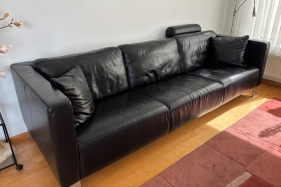 Image 1 of Touché-Sofa aus schwarzem Leder