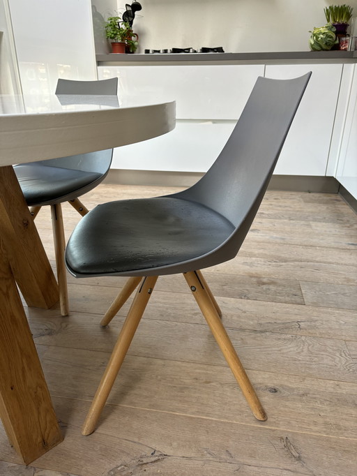 Set van 3 Scandinavische woonkamerstoelen