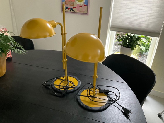 2 beautiful Funiculi Table lamps/desk lamps by Marset – polished steel, Metal (photo 5 of 6)