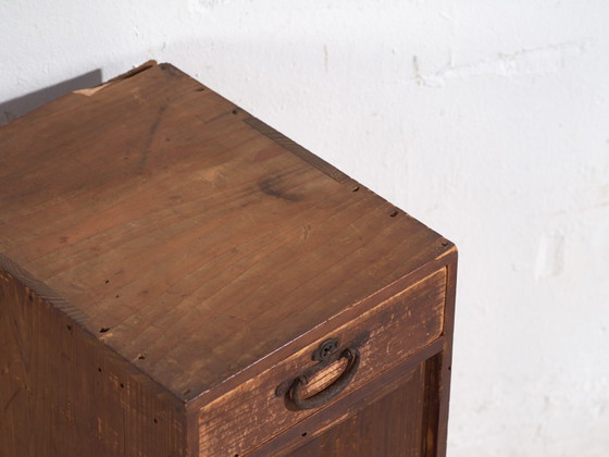 Antique Japanese Cedar Cabinet with Door and Drawers – Taishō / Early Showa Period (c. ) – Storage cabinet (photo 15 of 40)