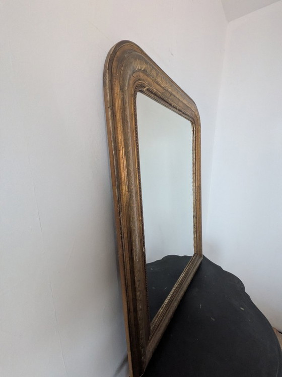 Antieke gouden wandspiegel (Louis Philippe, 1860) – Glass, Wood (photo 3 of 7)