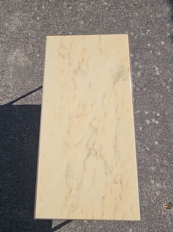 Image 1 of French Vintage Marble Coffee Table-Maison Jansen Cocktail Table-Lounge Table Hollywood Regency Style-70s