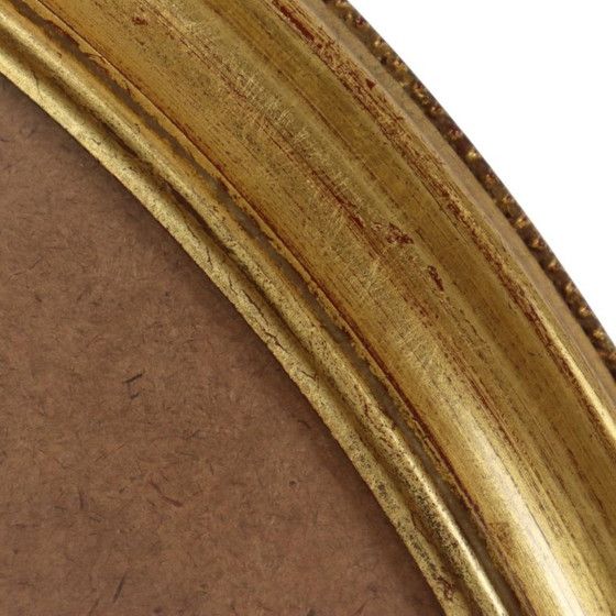Classic Oval Gold Frame with Bow Ornament 63cm – Glass, Plastic (photo 10 of 14)