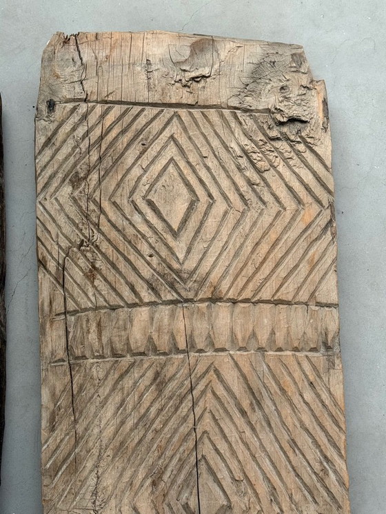 Image 1 of 2x Decorative authentic wooden shelves