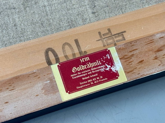 Image 1 of Abstraktes Gemälde, signiert, Schweiz 1970er