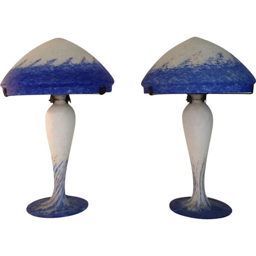 Pair of vintage table lamps for Art de France, France 2000