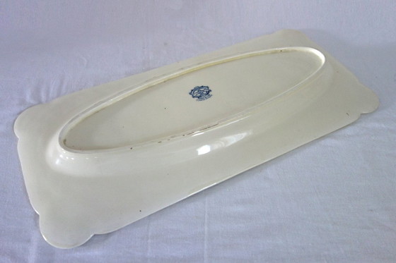 Image 1 of Grande piatto rinascimentale Terre de Fer Clairefontaine del XIX secolo