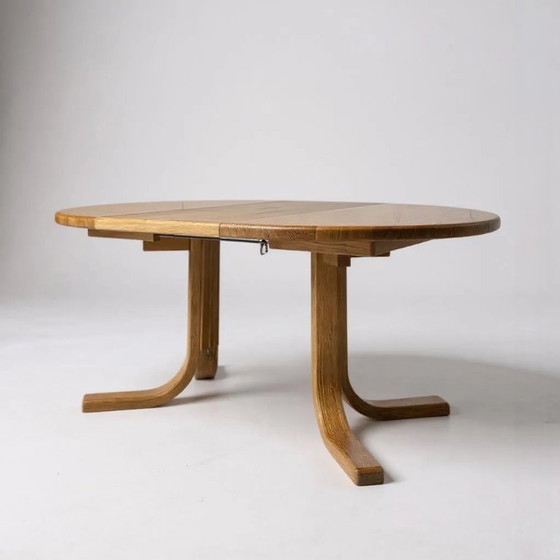 Image 1 of Vintage uitschuifbare eettafel van Maison Seltz, daterend uit de jaren 60/70.