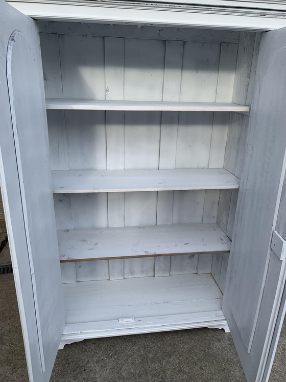 Vintage Painted Wooden Wardrobe (photo 8 of 11)