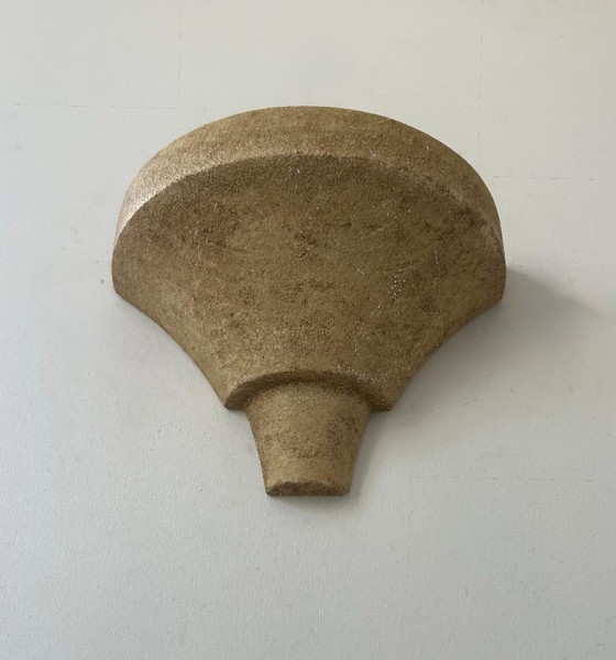 Image 1 of Vintage wandlamp, gegranuleerd beige gips, Frankrijk 1960