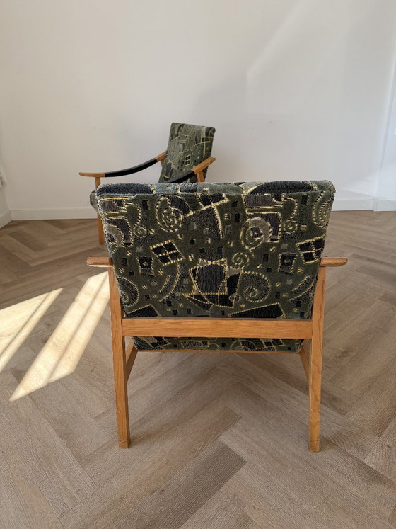 Set ungarischer Sessel aus der Mitte des Jahrhunderts – Textile, Wood (photo 6 of 6)