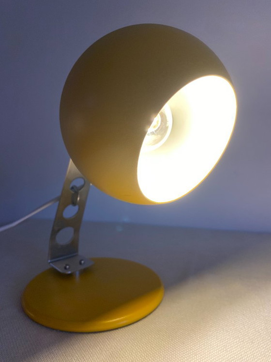 Lámpara de escritorio amarilla Space Age de los años 70 de Dekor Zabok, Yugoslavia, Lámparas de mesa, Metal (foto 12 de 14)