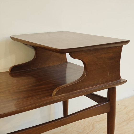 Image 1 of Table d'appoint vintage à 2 niveaux