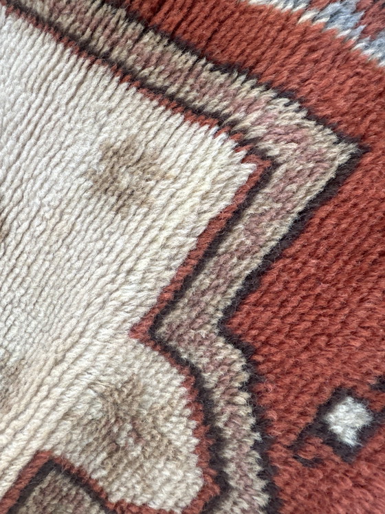 Image 1 of Vintage Moroccan/Anatolian style pure virgin wool rug 68x120cm