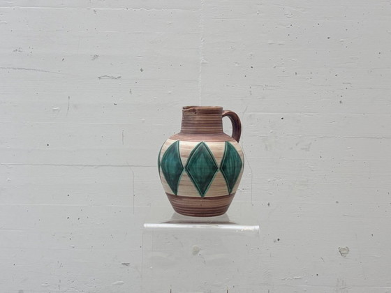 Image 1 of Keramikvase mit geometrischem Dekor, 1960er/70er Jahre
