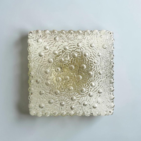 Image 1 of A large flush mount designed for both wall and ceiling application, in the 1970s.  This particular type of fixture tends to sit 