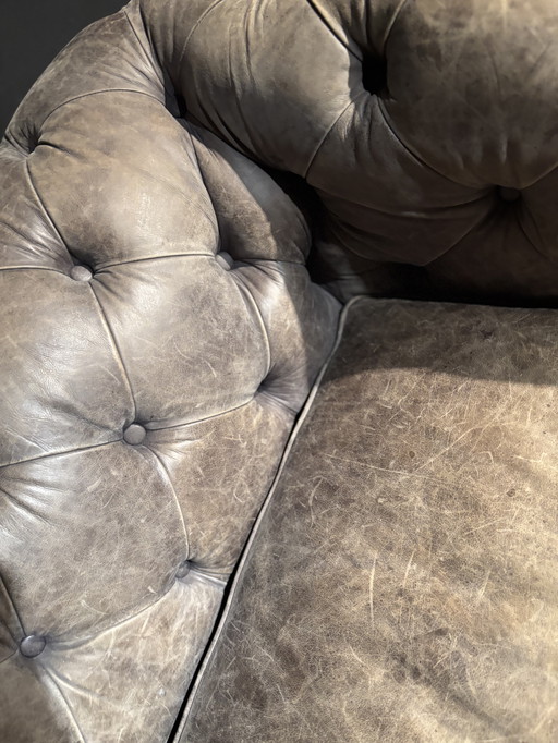 Chesterfield Antraciet grijze 3 zits bank