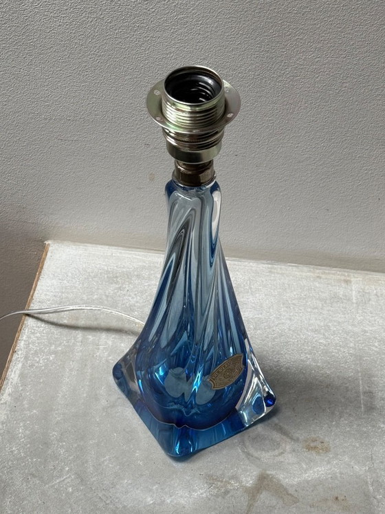 Image 1 of Val Saint Lambert BLAU Kristalllampe