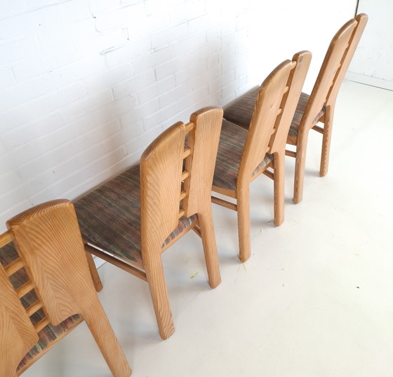 Image 1 of 4x vintage Lübke chairs, Brutalist, 1970s, mid-century