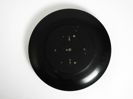 Image 1 of Large Mid-Century Wall or Ceiling Lamp Made of Glass with Metal Reflector in Yellow from Kaiser Leuchten
