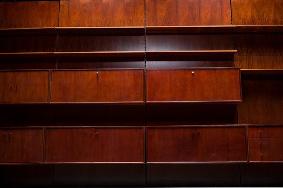 Image 1 of  Mensole da parete modulari in palissandro tedesco di IDEE Mobel, anni '60, set di 25 pezzi