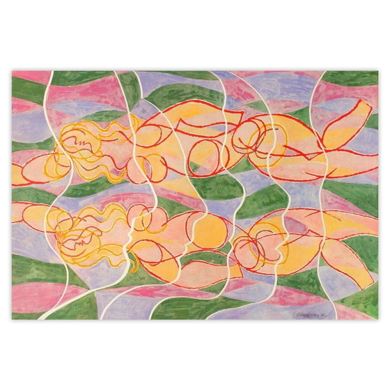 Miguel Berrocal Lithographie Signée Nadadoras (Juegos Olímpicos De Barcelona) 1992 (photo 5 of 5)