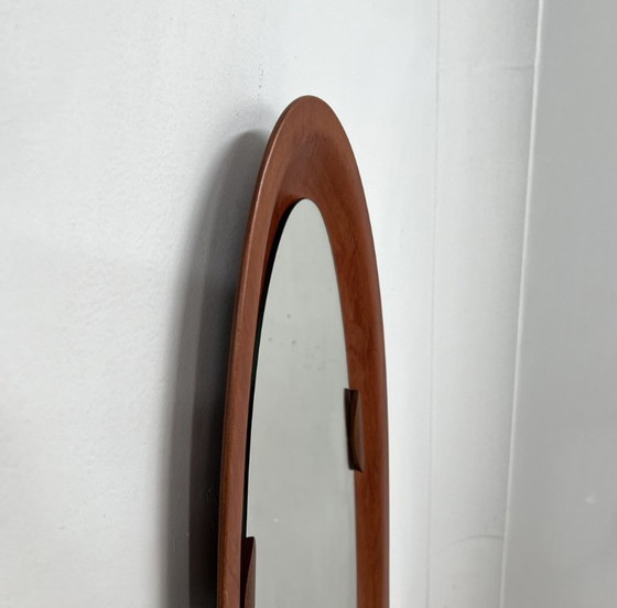 Campo E Graffi Oval Shell Mid-Century Teak Mirrors 1960s – Wood (photo 8 of 9)