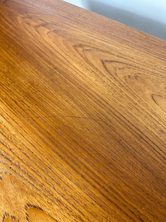 Image 1 of Vintage Danish Teak Writing Desk, Minimalist Mid-Century Modern Design, 1960s