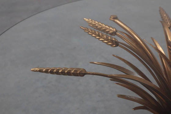 Image 1 of Hollywood regency gilded corn sheaf side table "coco chanel", Italy 1960s