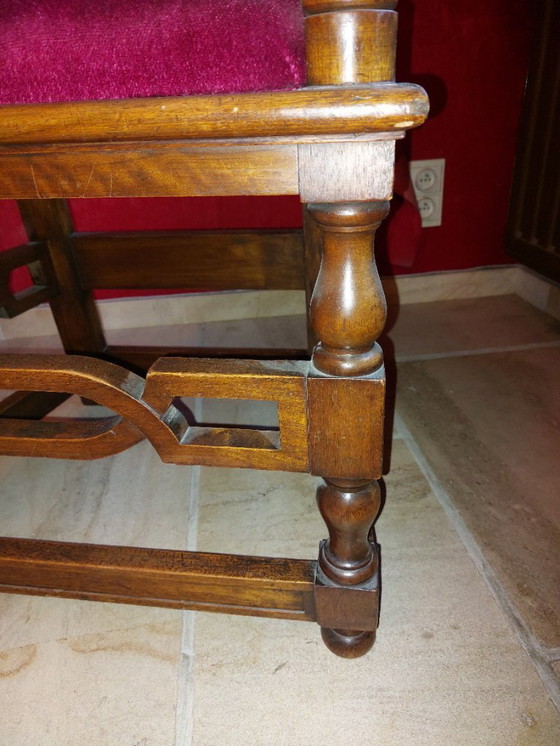 Image 1 of Seggiolone neorinascimentale fiammingo, 2 pezzi