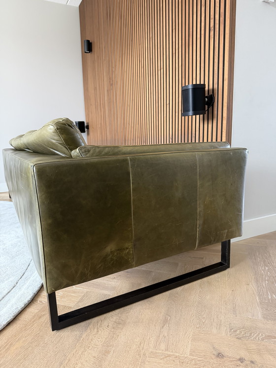 Image 1 of Canapé d'appoint 4,5 places Massai en cuir olive Loods 5