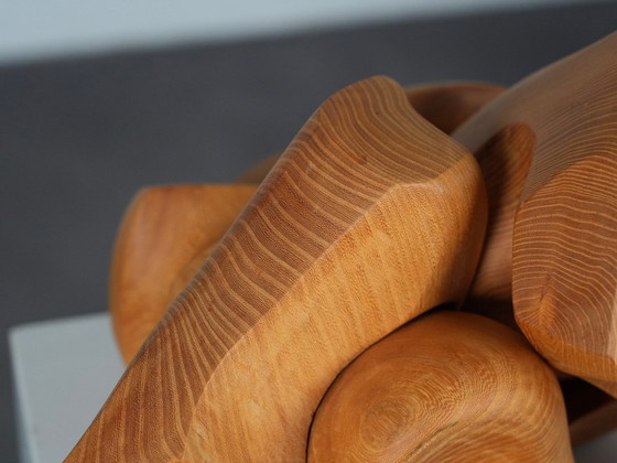 Organische abstrakte Holzskulptur von Joop van Bergen, Niederlande, 1980er Jahre – Bildhauerei, Wood (photo 9 of 10)