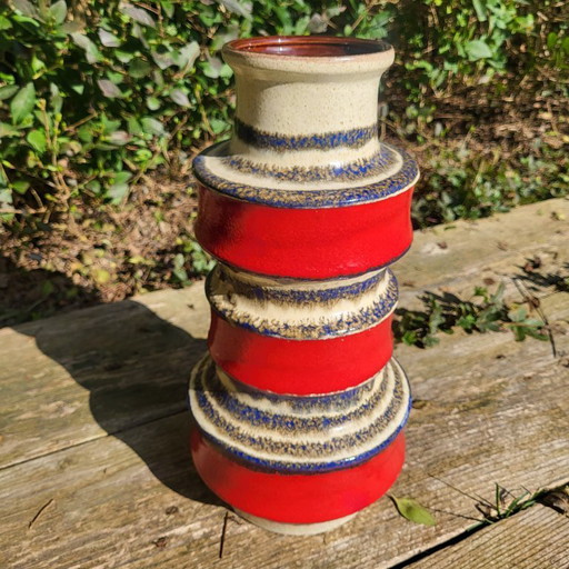 Mid century vase, Pagoda bye Scheurich keramik, 1960, 70, vintage, west germany 