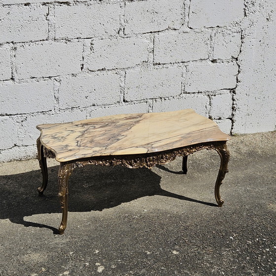 Image 1 of French Marble Coffee Table 70s