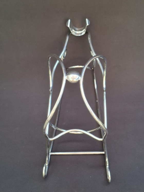 Image 1 of Porte-bouteille Art Déco | Traîneau argenté de Wiskemann