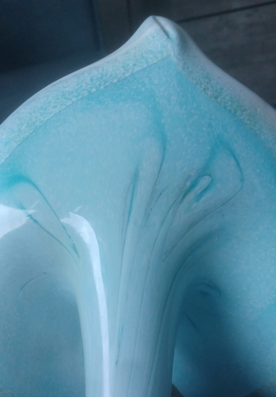 Image 1 of Römische Glashutte Linz Germany 39cm vaas met vogel