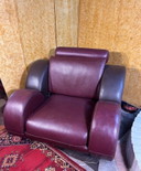 Vintage lederen fauteuil in art-decostijl - Racer geïnspireerd ontwerp comfort, vakmanschap