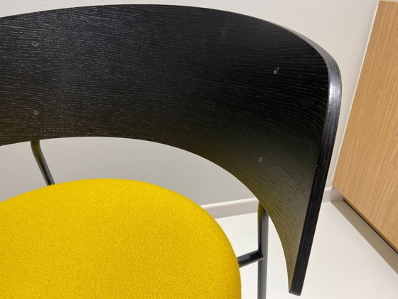 Image 1 of 2x Objekte unserer Tage Wagner gestoffeerde stoel eiken zwart