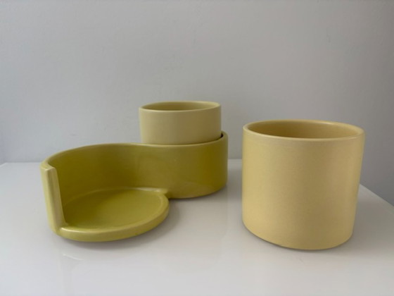Double design Plant pot Céline de Lys, ceramic retro, Yellow, Modern (photo 13 of 13)