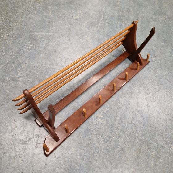 Image 1 of Appendiabiti danese vintage in teak degli anni '60