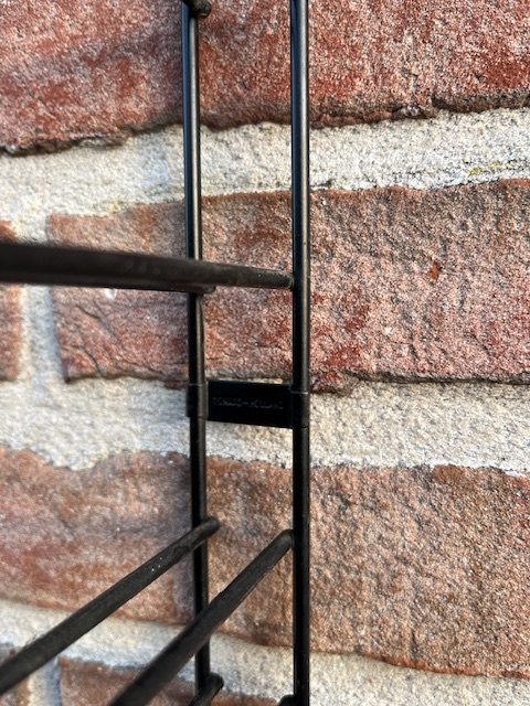 Vintage dubbel Tomado-wandsysteem – Wandrek, Metal (photo 13 of 15)