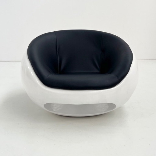Eivormige loungestoel/pod van glasvezel van Mario Sabot, jaren 60.