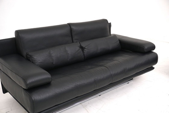 Image 1 of Rolf Benz 6500 Set Bankstel 2x Tweezitsbank Leer Zwart