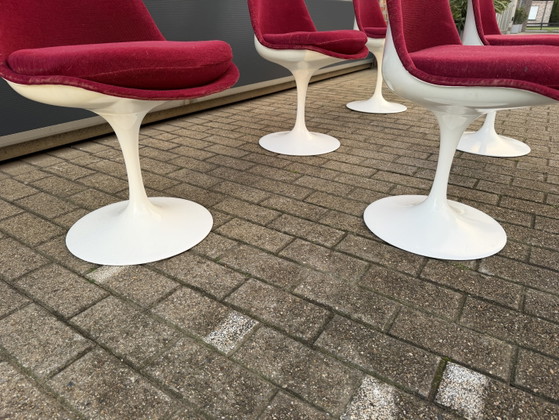 Image 1 of 6x original vintage Knoll Tulip dining chairs Eero Saarinen